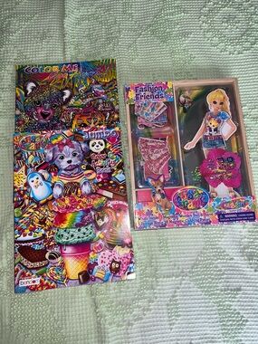 Lisa Frank Cassie Surfer Girl Magnetic Dress-Up Doll Plus 2 Coloring Books